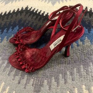 Moschino Red Heeled Sandals